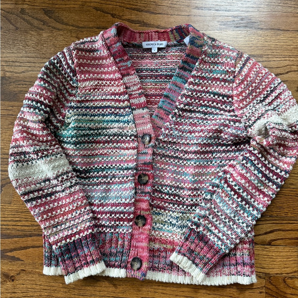 Veronica Beard
Ansonia Striped Cotton Cardigan Sweater